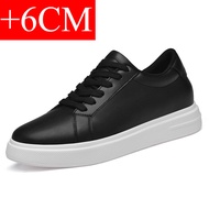 New Mens Sneakers Elevator Shoes Heightening Height Increase Insole 6-10CM High Heels Shoes Leather