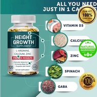 Height Growth Supplement – Calcium, Zinc Supplement & Natural D3 (Box of 120 Tablets) |B B