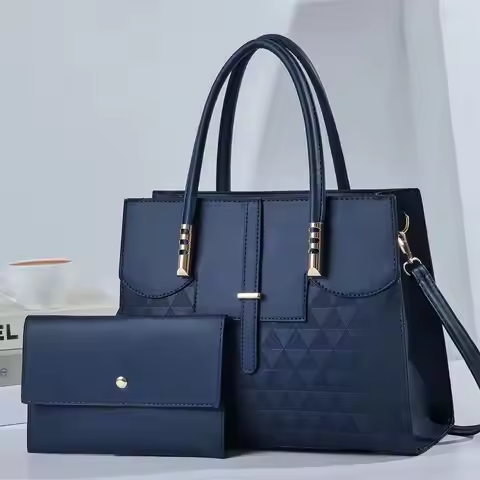 New Women's bag handbags for women femme Shoulder bag Women's Lychee pattern PU Portable bucket bag 