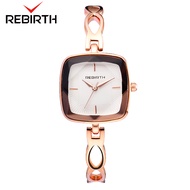 Jam Tangan Wanita Rebirth Design Eksklusif dan Elegant / Jam Tangan Cewe Fashion Bisnis Bahan Stainl