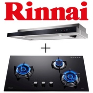 Rinnai RH-S309-GBR-T Slimline Hood + RINNAI RB-93UG 3 BURNER GLASS GAS HOB