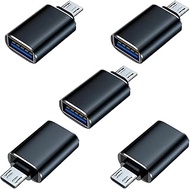 TFAK 5 Pack Micro USB to USB OTG Adapter, usba to MICR USB,Micro USB 2.0 OTG Adatper for S7 LG, Mous