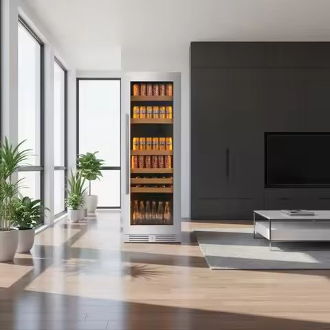 Airo OEM Electric Quiet and Wholesale Stainless Steel Beverage Fridge for Large Capacity Electric Be