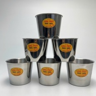 Long Phat premium stainless steel ice cups - combo of 5 ice cups 9cm, 10cm