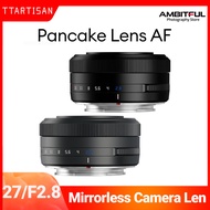 TTARTISAN 27mm f2.8 AF APS-C Autofocus Pancake LensMirrorless Camera Lens for Sony A6400 A7III ZV-E1