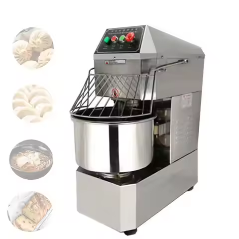 Stainless Steel Heavy Duty Dough Mixer / 8 kg Spiral Dough Mixer Wheat Flour Mixer