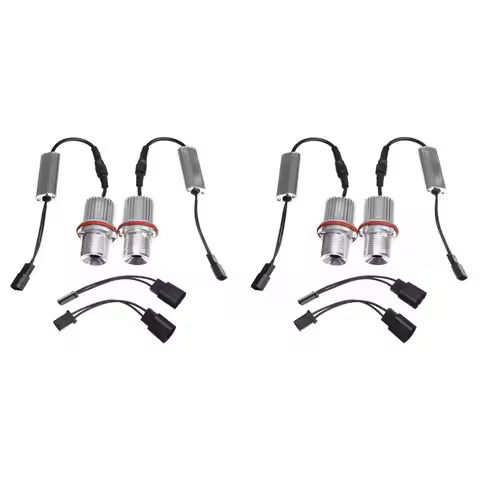 4Pcs 45W White Led Car Angel Eyes LED Marker HALO Ring Light Bulb Headlight Bulb For -BMW E39 E53 E6