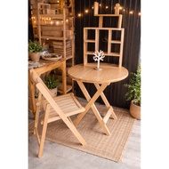 Rubber Wood Folding Table 60 Cm.