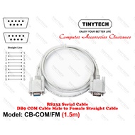 TINYTECH COM/FM RS232 SERIAL CABLE DB9 COM CABLE MALE TO FEMALE STRAIGHT CABLE 1.5M