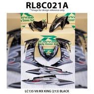Cover Set YAMAHA LC135 V8 Rapido MX KING (213) Black Blue Red Accessories Motor LCV8 Coverset Hitam 