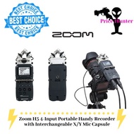 Zoom H5 4-Input Portable Handy Recorder with Interchangeable X/Y Mic Capsule