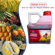 4L BIORED 10:16:20 Foliar Baja Buah Lebat Semua Pokok Padi Sawit Mangga Tin Limau Durian Pisang Jambu