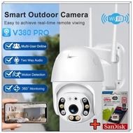 กล้องวงจรปิด8MPดูผ่านมือถือ กันน้ำ กันฝน 5ล้านพิกเซล APP : V380 PRO (V380S V380) Onvif Full Color PT