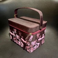 全新 Mark&amp;Spencer 硬式化妝包 提袋 手提包 收納盒 粉紫 紫色