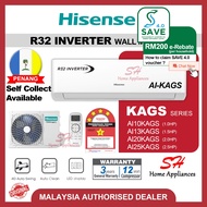 HISENSE R32 Inverter Air-conditioner KAGS series AI-KAGS AIRCOND INVERTER 1.0HP 1.5HP 2.0HP 2.5HP Hi