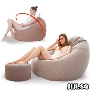 (JIJI.SG) NAMI Bean Bag - Linen / Lazy Bean Bag / Bean Chair / Bean Bag Sofa / SG