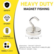 N52 Super Strong Neodymium Pot Fishing Salvage magnet Round Powerful magnet Hook Sea Searcher Storag
