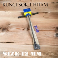 KUNCI SOK T HITAM 12MM FULL BESI Q8003
