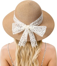 Beach Hats for Women Sun Straw Hat for Women UPF 50+ UV Sun Protection Sun Hat Womens Foldable Flopp