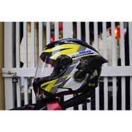 Royal M266 Ducati v4 Fullface Helmet yellow - Helmet