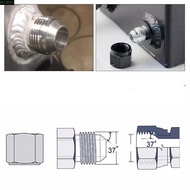 MXMIO Silver Male Aluminium Weld, AN4-AN20 Aluminum Straight Male Weld Fitting Adapter, Automobile M