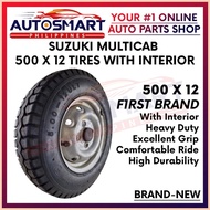 ⊙ ◲ ♂ FIRST Suzuki Multicab 500X12 Tire with Interior