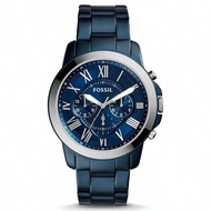 Grant Chronograph Men's Charming Stainless Steel Watch FS5230 Roman Numerals Black Dial Summer Beach