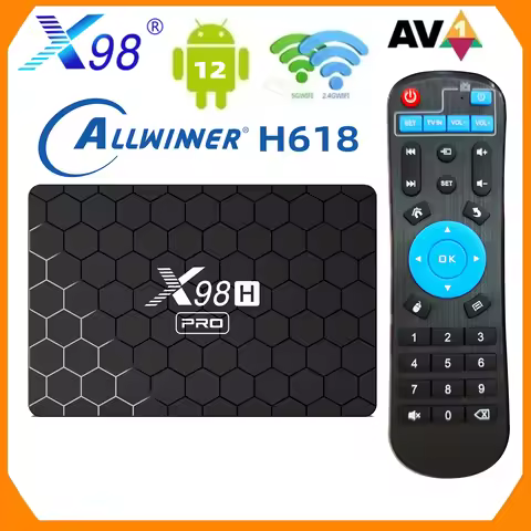 X98H Pro Smart TV Box 6K 2.4&5G WiFi6 BT 1000M LAN Google Voice Assistant Android 12.0 Allwinner H61