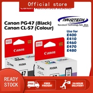 Canon PG47 / CL-57 / CL-57S / PG47 /CL57 /CL57S Original Ink Cartridge. E410 E470 CANON PG47 CL57 CL57S E410