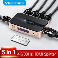 Vention HDMI Switcher 5 in 1 out 4K/30Hz HDMI 5x1 3x1 Adapter for XBOX 360 TV Mi Box Switch PS5 PS4 