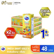 [ส่งฟรี X 2 ลัง] โฟร์โมสต์ โอเมก้า369 โกลด์ 1 พลัส OMEGA369 GLOD UHT นมยูเอชที รสจืด สูตร 1+ 180มล. 