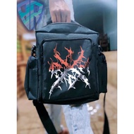 Indonesian dead metal sling bag, metal band sling bag, sling bag, men's bag, men's sling bag
