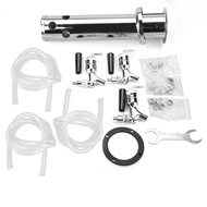 Tap Beer Dispenser Stainless Steel Triple Tap 3 Faucets Draft Beer Dispenser for Bar Home Brew Keger