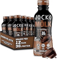 Jocko Mölk Chocolate Protein Shakes – Naturally Flavored Protein Drinks, KETO Friendly, No Added Sugar, 30g Grass Fed Protein - Protein Shakes Ready to Drink Meal Replacement, 12 FL Oz, 12pk