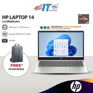 HP Laptop 14-EM0092AU Ryzen3-7320U/8GB DDR5/512GB/14"FHD/Sil/H&S+M365 Basic