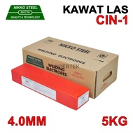 Kawat Las CIN1 4mm NIKKO STEEL Elektroda CIN 1 4 mm Welding Listrik 4.0 X 350 Ancuran Kemasan Per 5K