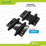 HITAM Cowboy Cowboy Door Hinges Per Reversible Two Way Door 3" inch Black