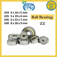 Ball Bearing 634 635 636 637 638 639 zz RS Metal Shielded Miniature Bearing