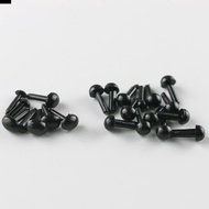 ANTIONE 100Pcs Black Plastic Safety Thread Eyes, Safety Plastic Plastic Craft Doll Eyes, Plush Doll 