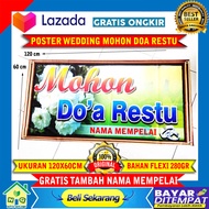 Poster Banner Spanduk Backdrop Background Wedding Dekorasi Dinding Dekorasi Wedding Prewedding Dekor