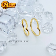 Fancy Jewellery Emas 916 Cincin V Emas 916 tulen Bajet Emas 916