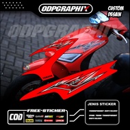 YAMAHA TRANSPARENT STRIPING STICKER SPORTYyamaha mio, SEMI FULL UV STICKER, RACING DESIGN VARIATIONS