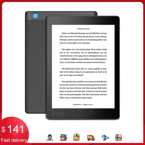 KOBO Aura One/N709 7.8 inch e-Reader 300PPI /IPX8 waterproof eBook/e-ink/1872x1404 e-books Reader/ 8