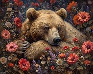 XTXGERL Paint by Numbers, Bear's Hibernation Dream, Adult Crafts Adult Paint by Number Kits, Arts Cr