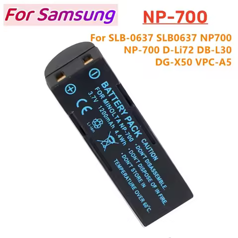 1-2Pcs Battery NP-700 1200mAh for Konica Minolta DiMAGE X30 X50 X60 DG-X50 Sanyo VPC-A5 Samsung L77 