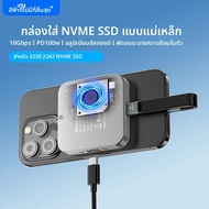 Blueendless แม่เหล็ก M2 2230 2242 NVMe SSD พร้อมพัดลมระบายความร้อน 100W PD ชาร์จประเภท C NVMe PCIE s
