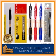 △ ● ✒ Ballpen Dong-A Fine Tech RT Sign Pen Dong-A Fine Tech RT Refill 0.3MM Ball Pen [EU EMPORIUM]