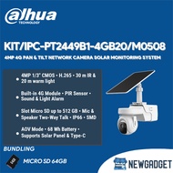 DAHUA KIT/IPC-PT2449B1-4GB20/M0508 4MP 4G PAN & TILT NETWORK CAMERA + SOLAR PANEL MONITORING SYSTEM 