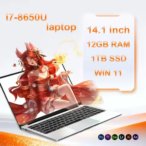 14.1" professional Laptop Computer Windows 11 Intel Core i7 8650U 12GB DDR4 1TB 2TB SSD Laptops Stud
