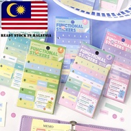 NOTE FOR Korean Style Dopamine Colour Functional Stickers Numbers Month DIY Decorations Journal Scra